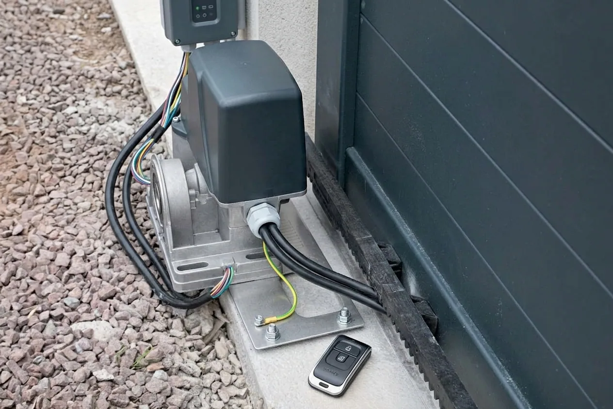 Motorisation portail, garage et volets à Melun — après (chantier 6)
