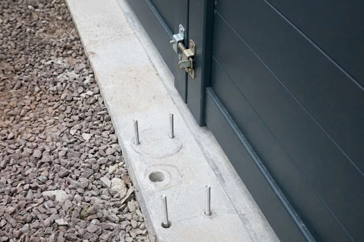 Motorisation portail, garage et volets à Melun — avant (chantier 6)