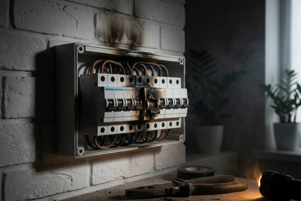 SOS électricien 24h/24 et 7j/7 à Melun — avant (chantier 7)